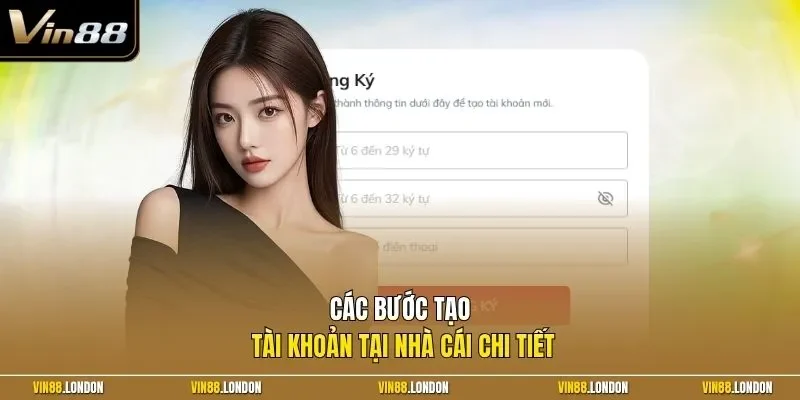 Các bước tạo tài khoản tại nhà cái chi tiết