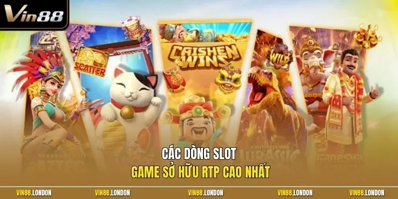 Các dòng slot game sở hữu RTP cao nhất